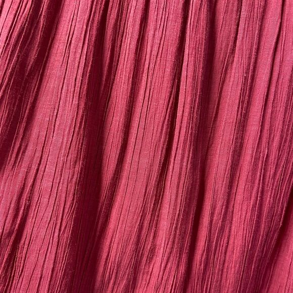 Free People Burgundy Skater Skirt With Sequin Trim Size Large - Picture 5 of 8